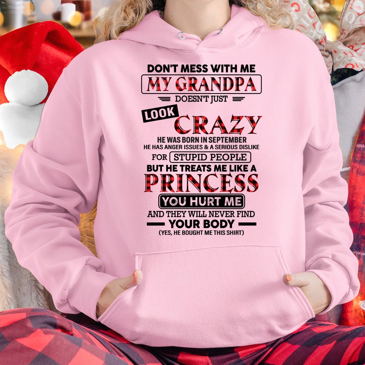 Crazy Grandpa Shirt for Girls September Edition – From Grandpa to Granddaughter NTTD09 (SKU07-131-09)