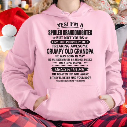 Spoiled Granddaughter of a Grumpy Grandpa Shirt May Edition – From Grandpa to Granddaughter NTTD05 (SKU07-130-05)
