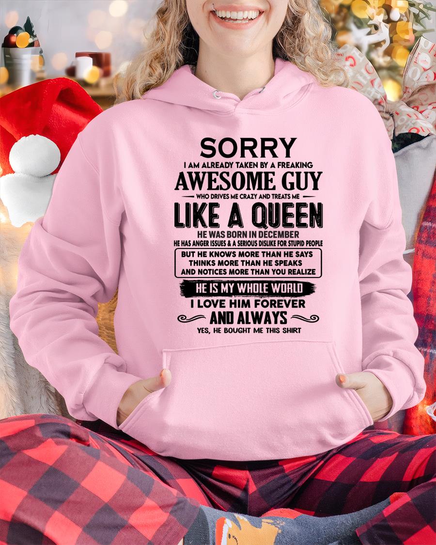 December - Sorry I am already taken by a freaking awesome guy - Gift for Wife From Husband - NGHL12 (SKU-SRG-12)