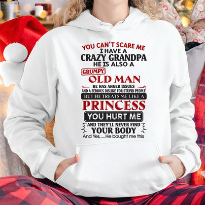 Grumpy Grandpa Girl Shirt – Don’t Mess with Me – From Grandpa to Granddaughter NTTD00 (SKU07-133-00)