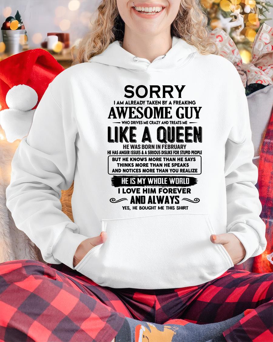 February - Sorry I am already taken by a freaking awesome guy - Gift for Wife From Husband - NGHL02 (SKU-SRG-02)