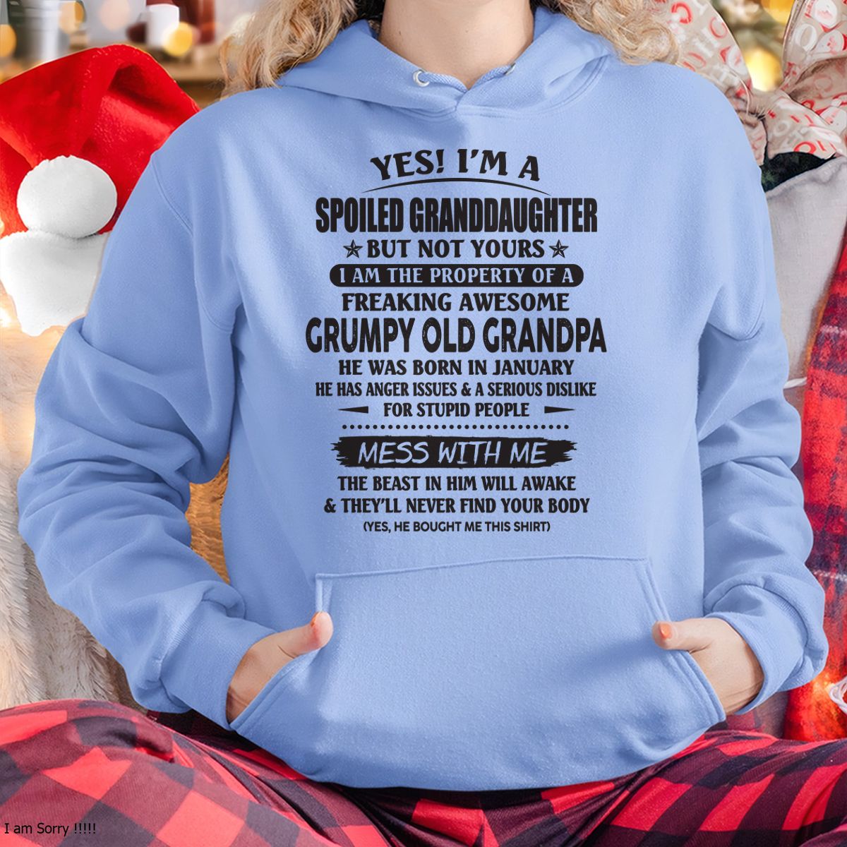 Spoiled Granddaughter of a Grumpy Grandpa Shirt January Edition – From Grandpa to Granddaughter NTTD01 (SKU07-130-01)