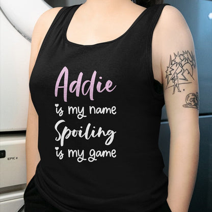 Best Wife Shirt, Wife and Husband Unisex T-Shirt/Hoodie/Sweatshirt HLT00 - Addie Name Personalized Women Spoiled Girl Cute Pink Black T-Shirt