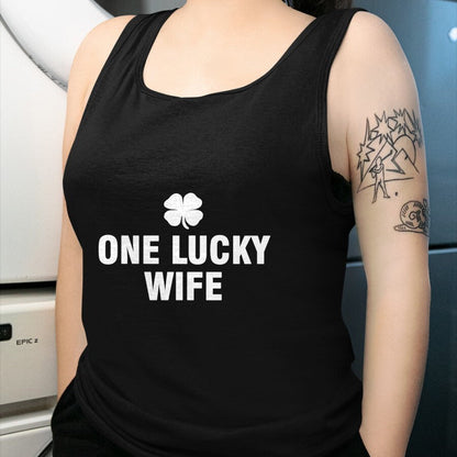 Best Wife Shirt, Wife and Husband Unisex T-Shirt/Hoodie/Sweatshirt HLT00 - Gift for wife T shirt, lucky wife   One Lucky Wife Long Sleeve T-Shirt (1)