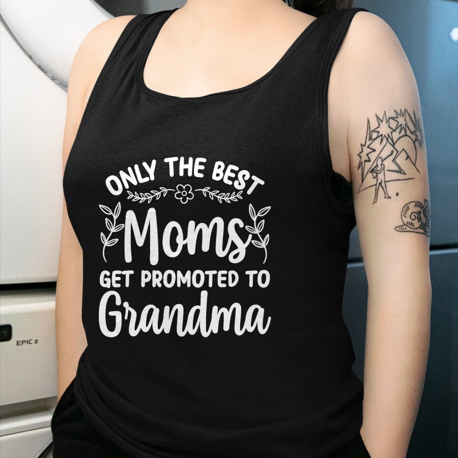 Best Grandma Shirt, Proud Grandma Unisex T-Shirt/Hoodie/Sweatshirt HLT00 - Grandma Art For Women Mom Promoted To Grandmother Grandma T-Shirt (1)