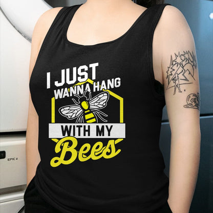 Best Farmer Life Shirt, Funny Farmer UnisexT-Shirt/Hoodie/Sweatshirt HLT00 - Hang with My Bees - Beekeeper & Beekeeping Gift T-Shirt T-Shirt