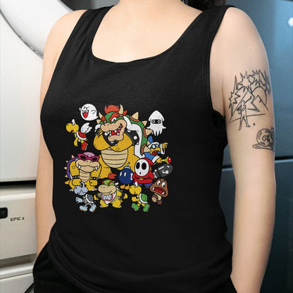 Best Wife Shirt, Wife and Husband Unisex T-Shirt/Hoodie/Sweatshirt HLT00 - Nintendo Super Mario Bowser Enemy Group Shot T-Shirt (1)