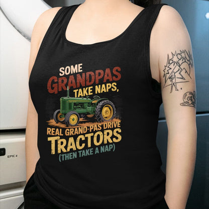 Best Farmer Life Shirt, Funny Farmer UnisexT-Shirt/Hoodie/Sweatshirt HLT00 - Farmer Some Grandpas Take Naps Cool Grandpas Drive Tractor T-Shirt