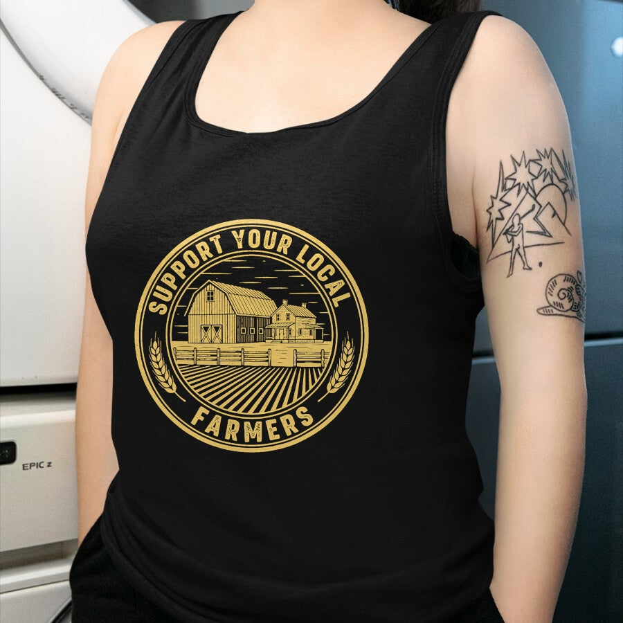 Best Farmer Life Shirt, Funny Farmer UnisexT-Shirt/Hoodie/Sweatshirt HLT00 - Vintage Support Your Local Farmers Farming Farm Farmer T-Shirt (3)