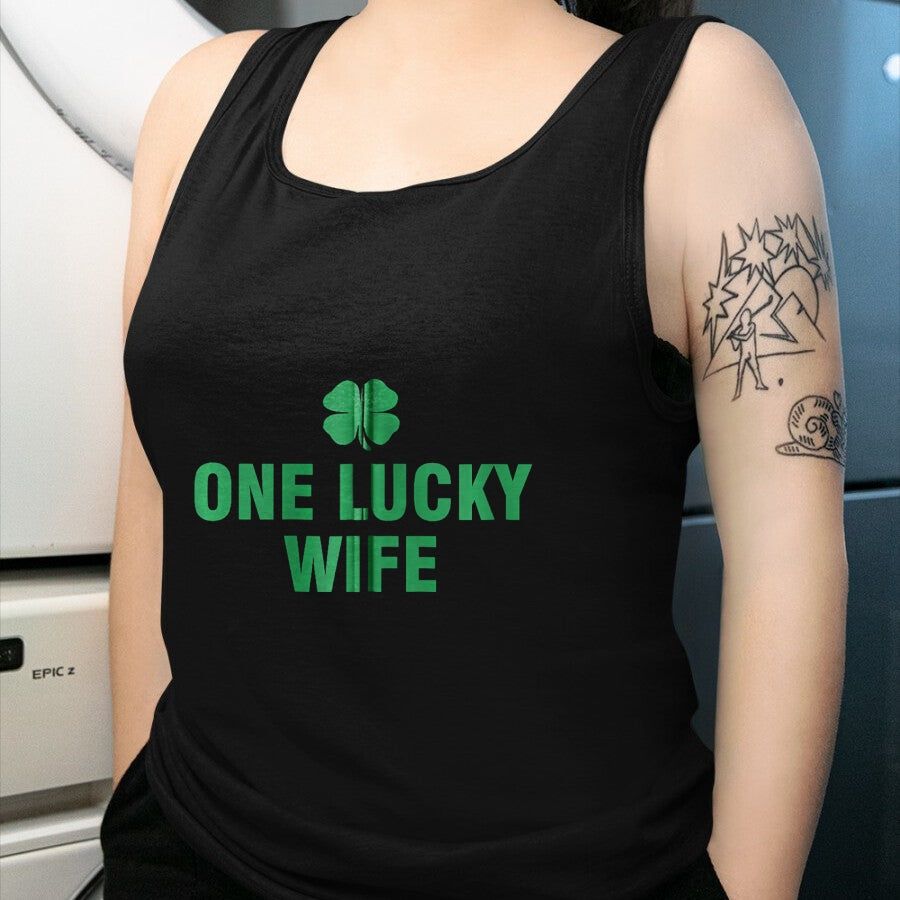Best Wife Shirt, Wife and Husband Unisex T-Shirt/Hoodie/Sweatshirt HLT00 - Gift for wife T shirt, lucky wife   One Lucky Wife Zip Hoodie
