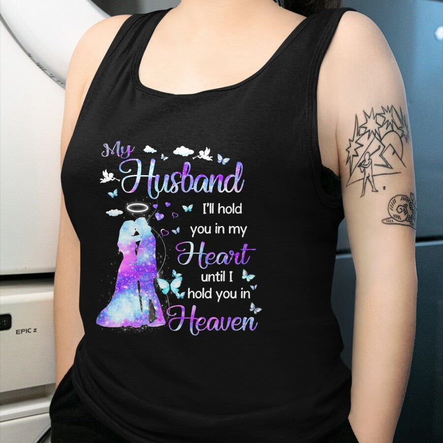 Best Wife Shirt, Wife and Husband Unisex T-Shirt/Hoodie/Sweatshirt HLT00 - My Husband in Heaven T-Shirt