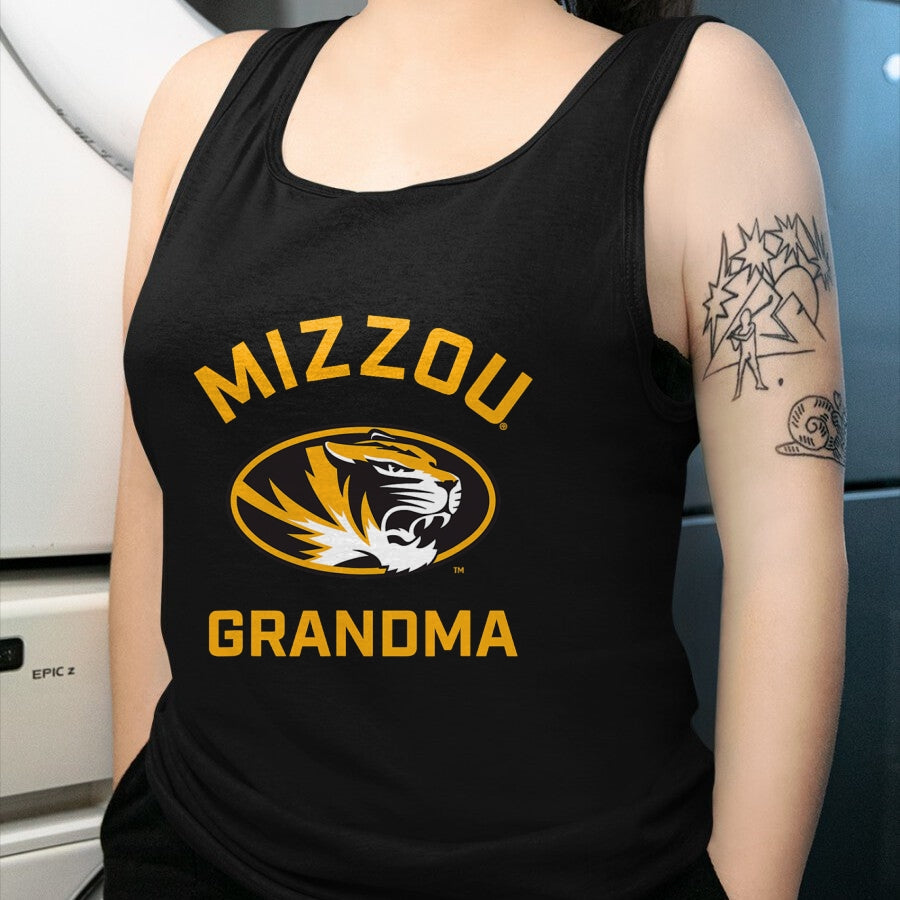 Best Grandma Shirt, Proud Grandma Unisex T-Shirt/Hoodie/Sweatshirt HLT00 - University of Missouri Mizzou Tigers Arched Grandma T-Shirt