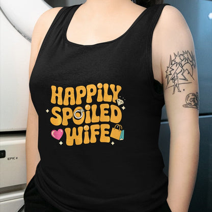 Best Wife Shirt, Wife and Husband Unisex T-Shirt/Hoodie/Sweatshirt HLT00 - Gift for wife T shirt, spoiled wife   Happily Spoiled Wife Spoiled Wife Long Sleeve T-Shirt
