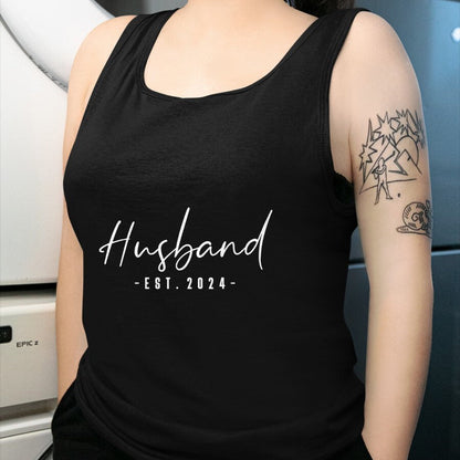 Best Wife Shirt, Wife and Husband Unisex T-Shirt/Hoodie/Sweatshirt HLT00 - Husband Est 2024 Just Married Honeymoon Hubby Wedding Couple T-Shirt