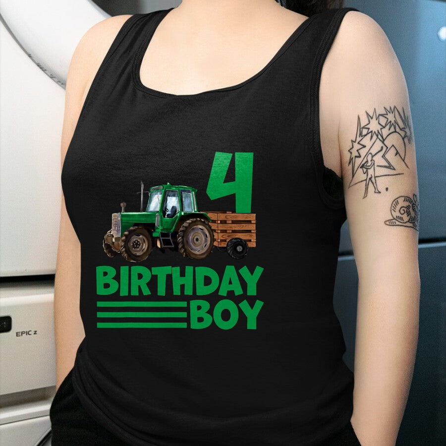 Best Farmer Life Shirt, Funny Farmer UnisexT-Shirt/Hoodie/Sweatshirt HLT00 - I'm 4 Years Old Farmer Tractor It's My 4th Birthday Boy T-Shirt