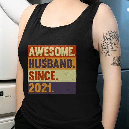 Best Wife Shirt, Wife and Husband Unisex T-Shirt/Hoodie/Sweatshirt HLT00 - 3rd Year Wedding Anniversary Epic Awesome Husband Since 2021 T-Shirt