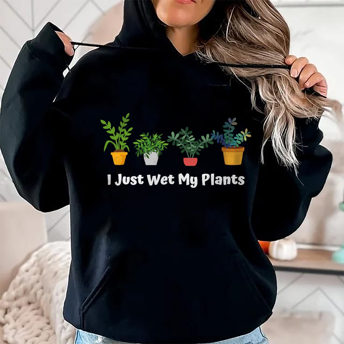 Best Farmer Life Shirt, Funny Farmer UnisexT-Shirt/Hoodie/Sweatshirt HLT00 - I Just Wet My Plants Funny Gardening Gardener Succulent T-Shirt