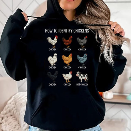 Best Farmer Life Shirt, Funny Farmer UnisexT-Shirt/Hoodie/Sweatshirt HLT00 - How to Identify Chickens T-Shirt
