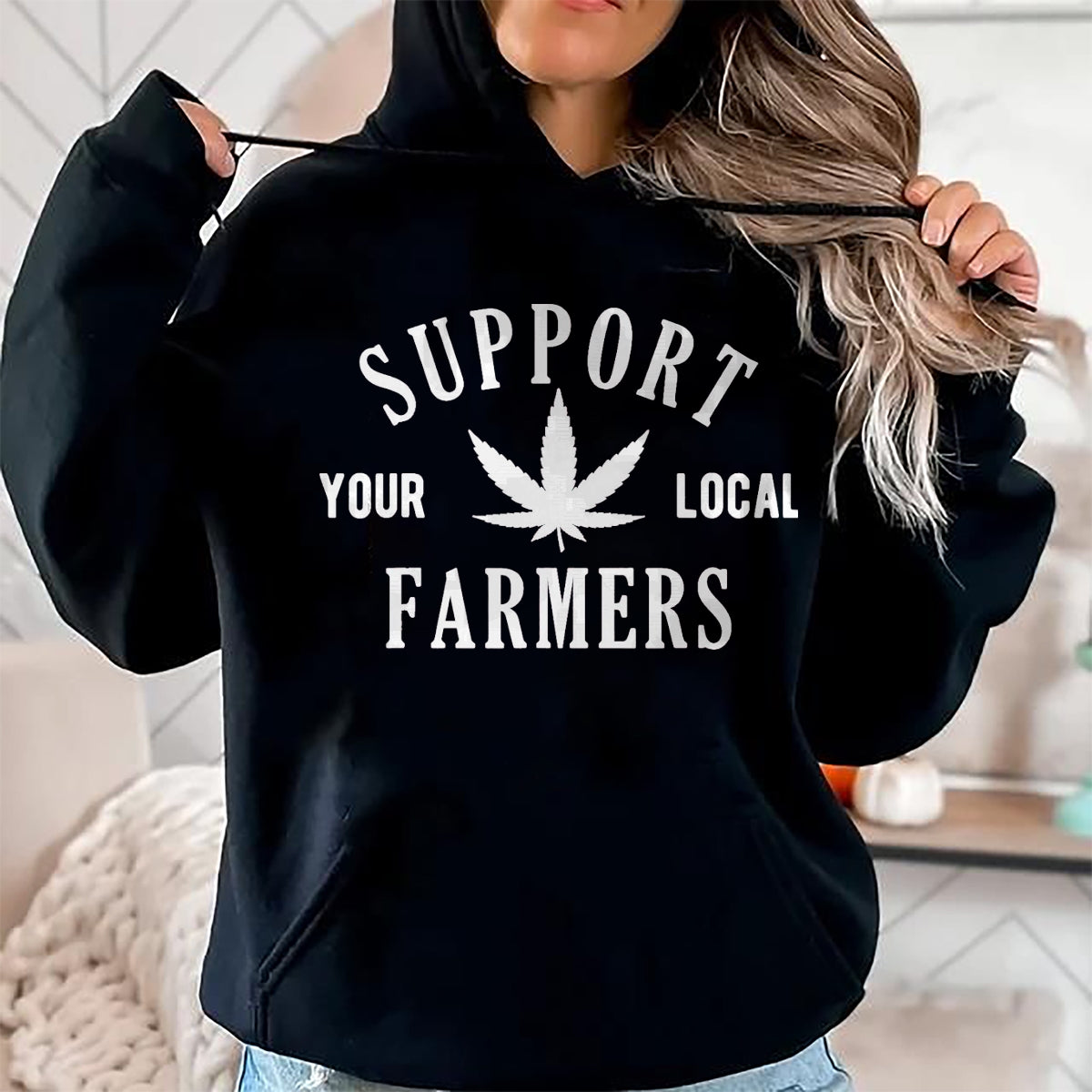 Best Farmer Life Shirt, Funny Farmer UnisexT-Shirt/Hoodie/Sweatshirt HLT00 - Support Your Local Farmers Cannabis Leaf Marijuana T-Shirt, Men, Burgundy, Large