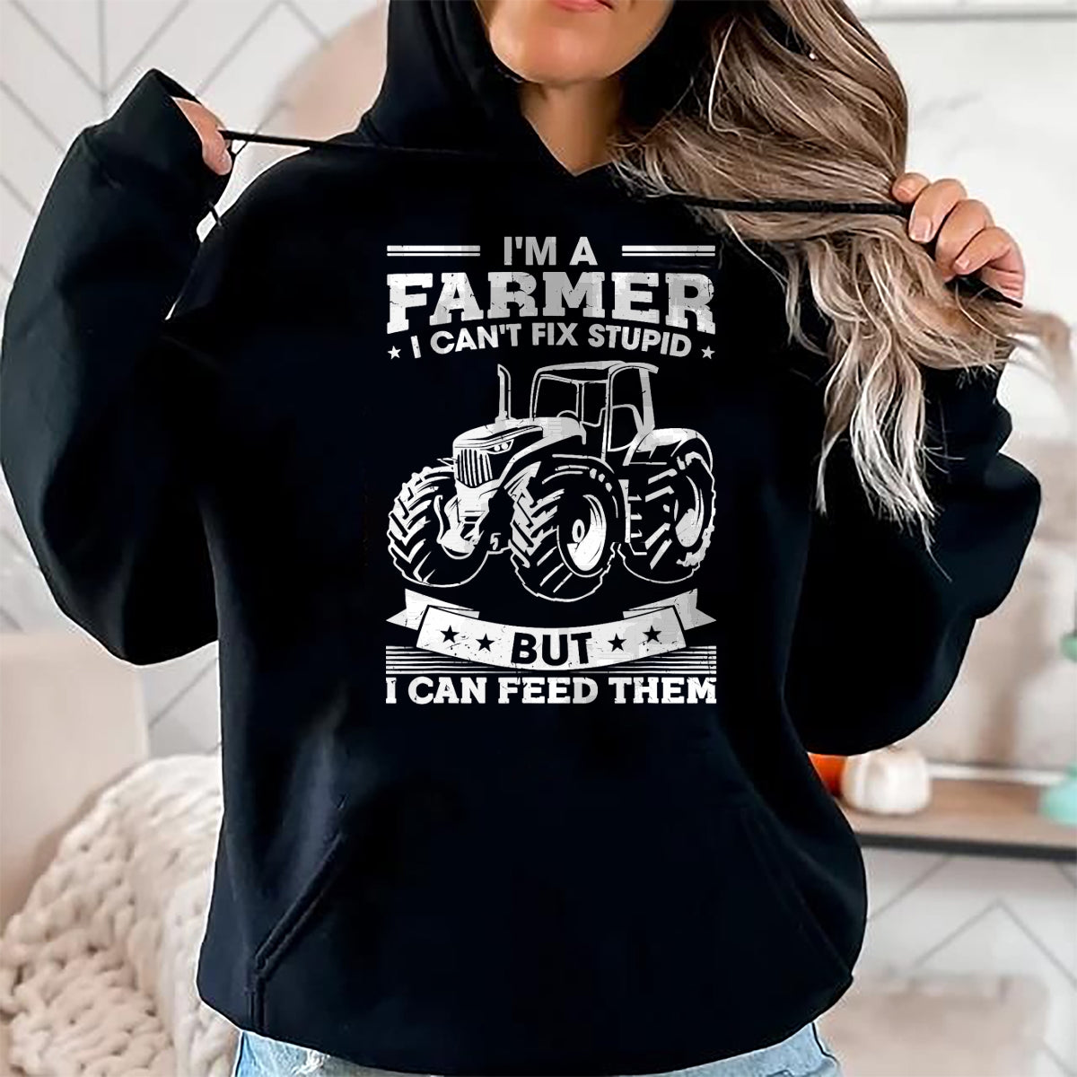 Best Farmer Life Shirt, Funny Farmer UnisexT-Shirt/Hoodie/Sweatshirt HLT00 - Funny Farming Tractor I'm A Farmer I Feed People T-Shirt