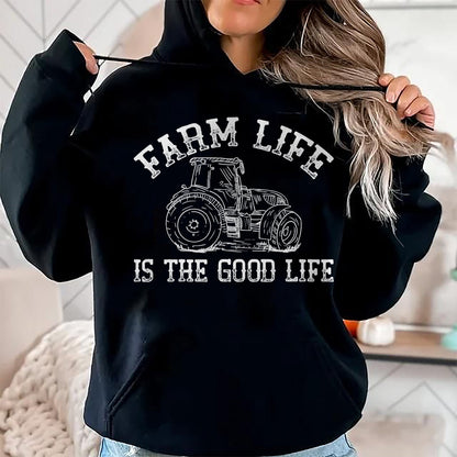 Best Farmer Life Shirt, Funny Farmer UnisexT-Shirt/Hoodie/Sweatshirt HLT00 - Farm Life is The Good Life Tractor T-Shirt