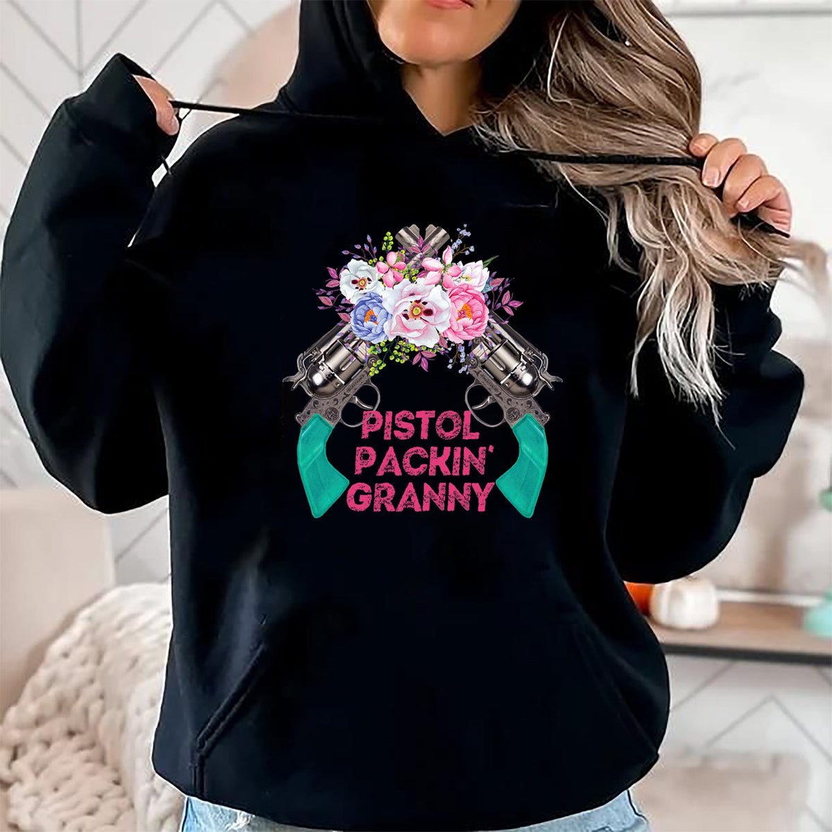 Best Grandma Shirt, Proud Grandma Unisex T-Shirt/Hoodie/Sweatshirt HLT00 - Pistol Packin Granny Grandma Gun Rights 2nd Amendment T-Shirt