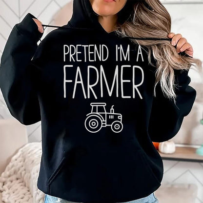 Best Farmer Life Shirt, Funny Farmer UnisexT-Shirt/Hoodie/Sweatshirt HLT00 - Pretend Im A Farmer Costume Funny Tractor Graphic T-Shirt