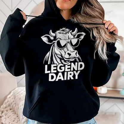 Best Farmer Life Shirt, Funny Farmer UnisexT-Shirt/Hoodie/Sweatshirt HLT00 - Legend Dairy Funny Farm Animal Cow Sunglass Farmer Farming T-Shirt