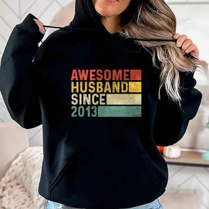 Best Wife Shirt, Wife and Husband Unisex T-Shirt/Hoodie/Sweatshirt HLT00 - 11th Wedding Anniversary Epic Awesome Husband Since 2013 T-Shirt