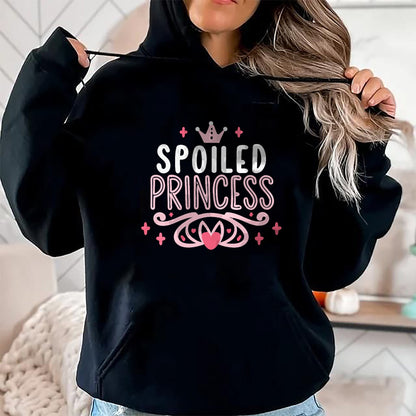 Best Wife Shirt, Wife and Husband Unisex T-Shirt/Hoodie/Sweatshirt HLT00 - Spoiled Princess Funny Women, Girl, Spoiled V-Neck T-Shirt