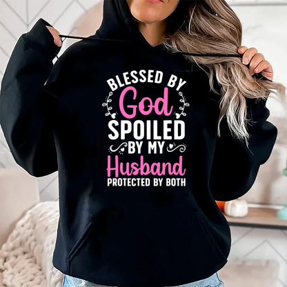 Best Wife Shirt, Wife and Husband Unisex T-Shirt/Hoodie/Sweatshirt HLT00 - Funny Spoiled Wife Art For Women Girls Husband Spoiled Wife T-Shirt