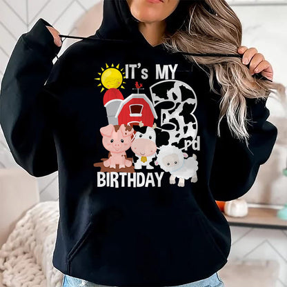 Best Farmer Life Shirt, Funny Farmer UnisexT-Shirt/Hoodie/Sweatshirt HLT00 - Farm Animals 3 Year Old It's My 3rd Birthday Party T-Shirt T-Shirt