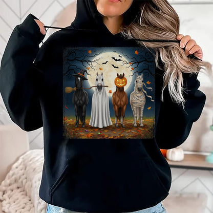 Best Horse Lover Shirt , Funny Horse UnisexT-Shirt/Hoodie/Sweatshirt HLT00 - Creepy Cute Halloween Horse Design for Equestrian Woman Girl T-Shirt
