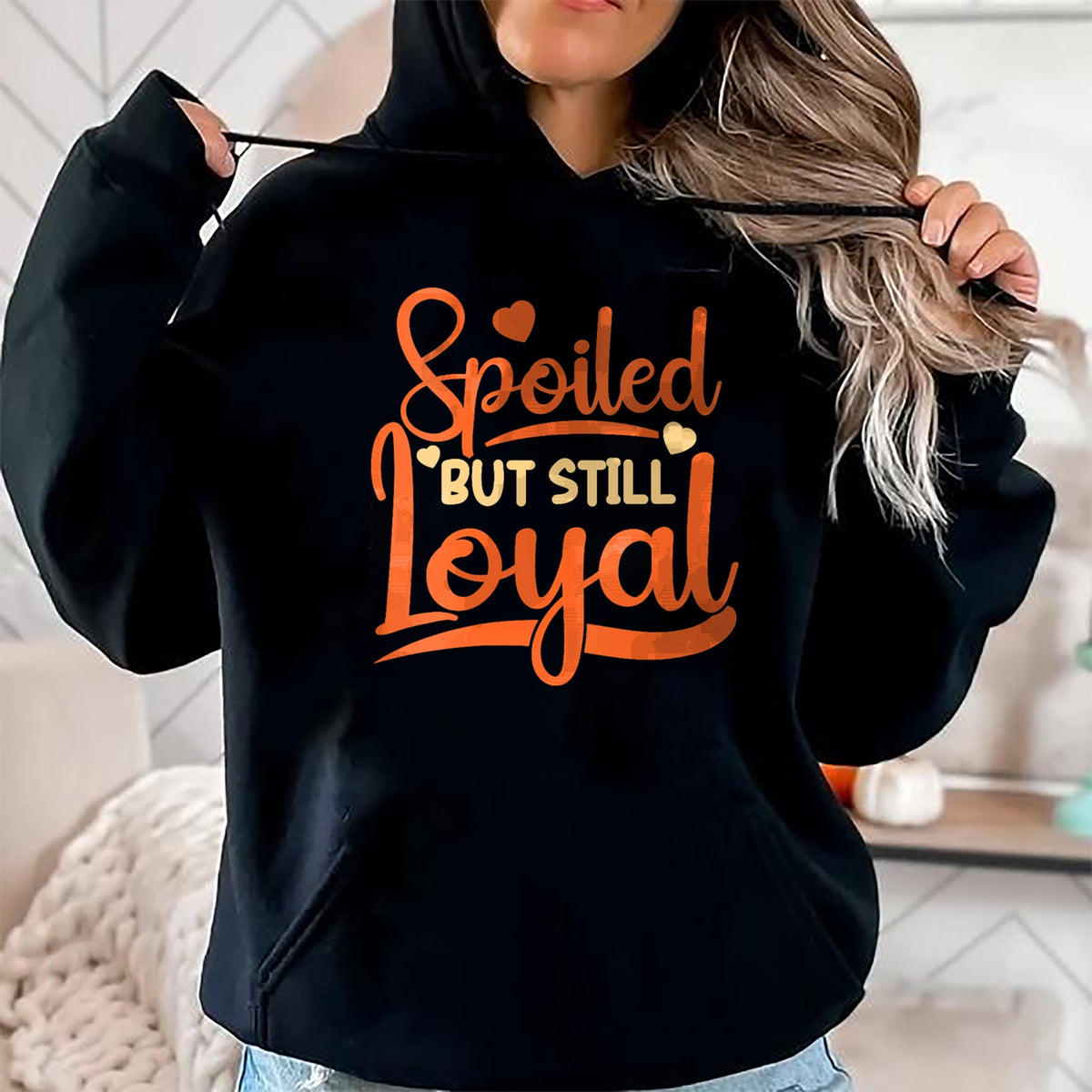 Best Wife Shirt, Wife and Husband Unisex T-Shirt/Hoodie/Sweatshirt HLT00 - Gift for wife T shirt, spoiled wife   Womens Funny Wife Spoiled But Still Loyal Spoiled Wife V-Neck (1)