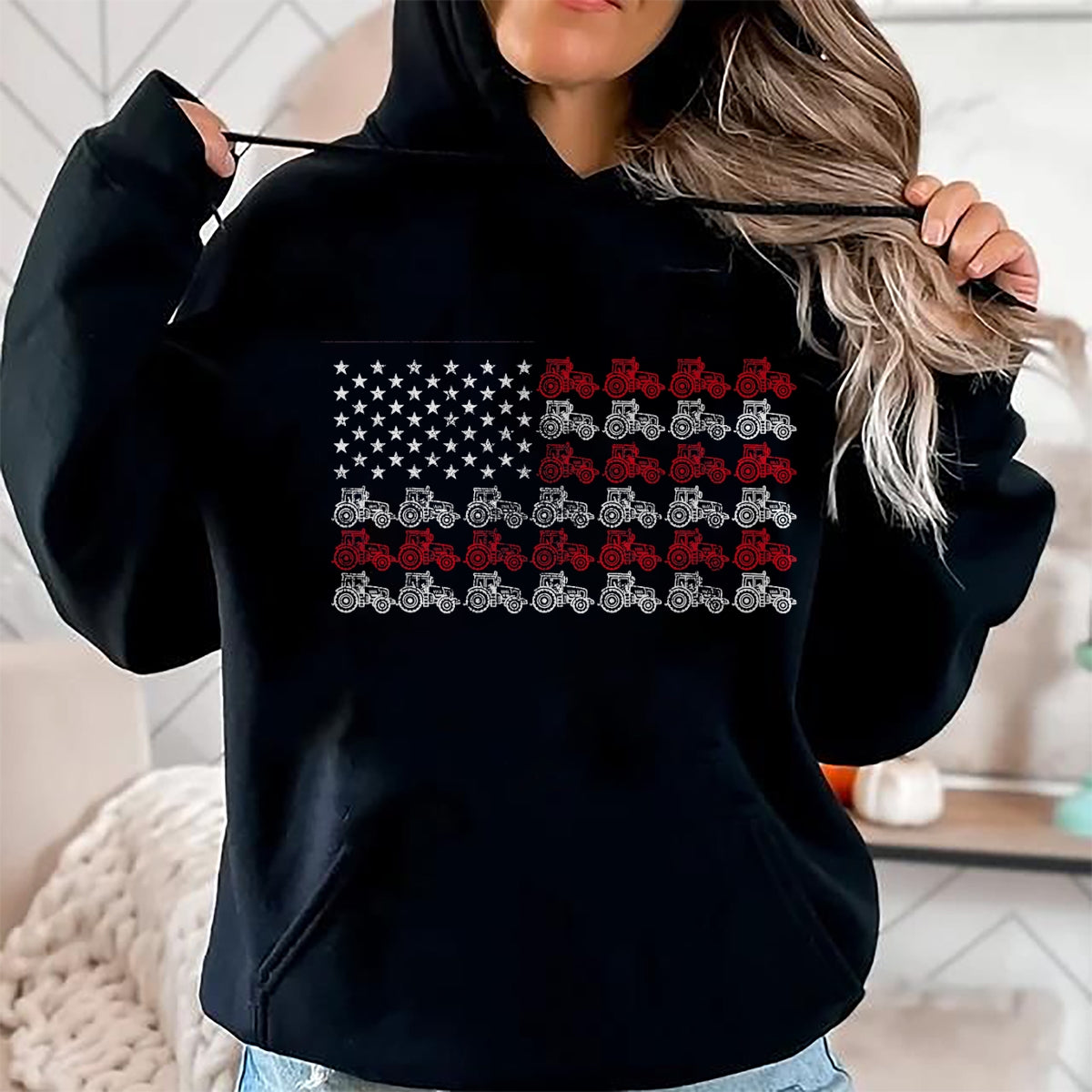 Best Farmer Life Shirt, Funny Farmer UnisexT-Shirt/Hoodie/Sweatshirt HLT00 - Proud Patriotic Freedom Designs Tractor American Flag Farmer T-Shirt - Unisex-AdultsKids, Black, Sh