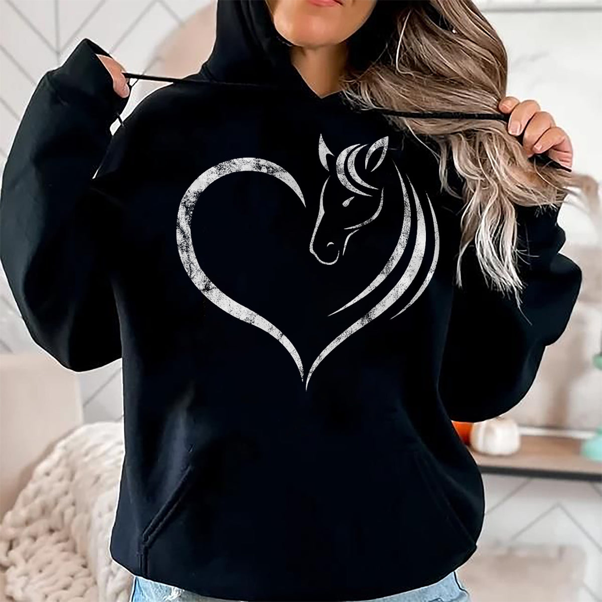 Best Horse Lover Shirt , Funny Horse UnisexT-Shirt/Hoodie/Sweatshirt HLT00 - Cute Horse Lover Outfit Gift for Girls Women Horse and Heart T-Shirt Small