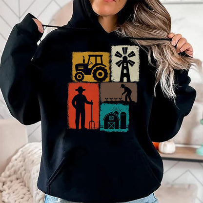 Best Farmer Life Shirt, Funny Farmer UnisexT-Shirt/Hoodie/Sweatshirt HLT00 - Farmer Vintage Collage Farming Men Rancher Cowboy Farm Owner T-Shirt