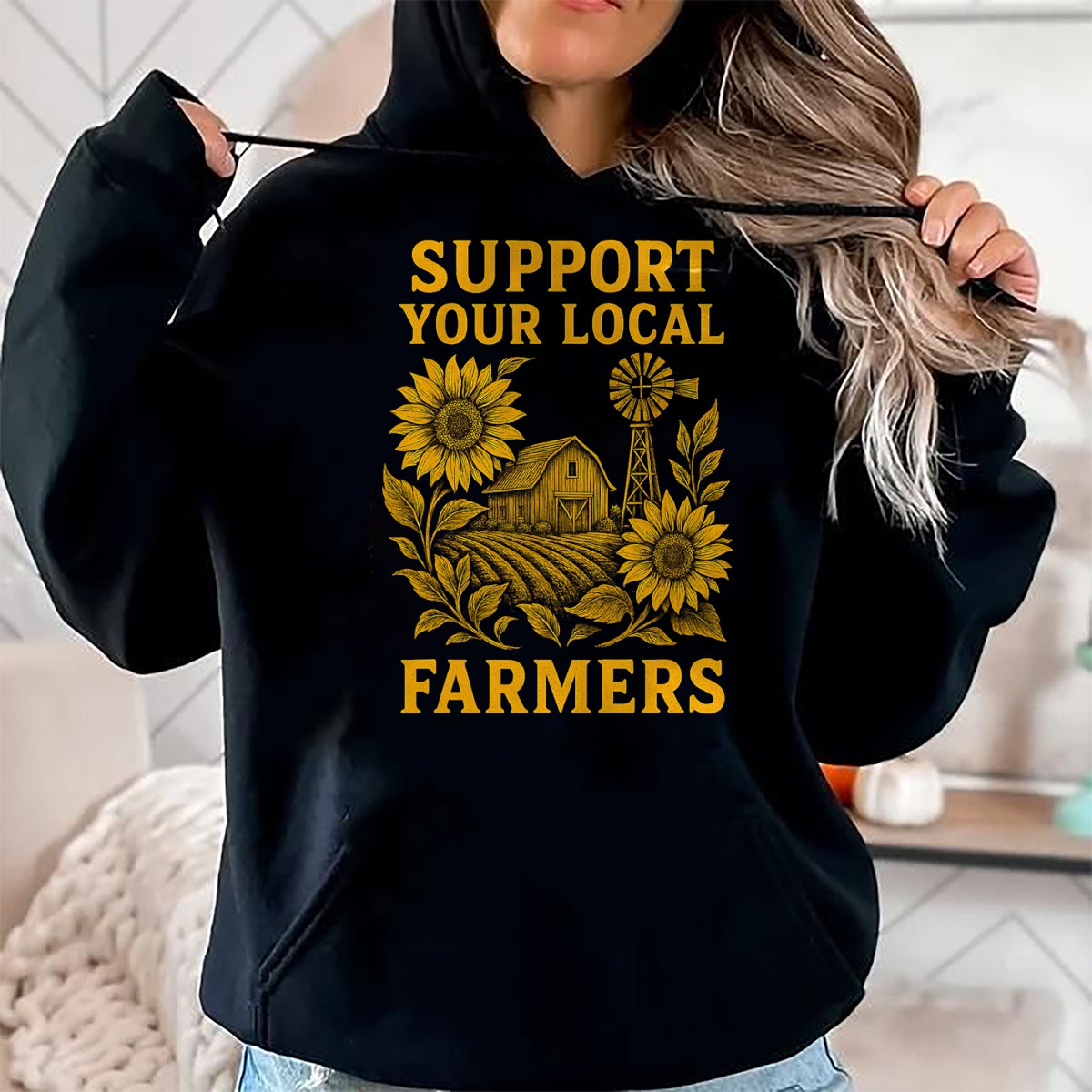 Best Farmer Life Shirt, Funny Farmer UnisexT-Shirt/Hoodie/Sweatshirt HLT00 - Support Your Local Farmers Rustic Agriculture Pride Organic T-Shirt
