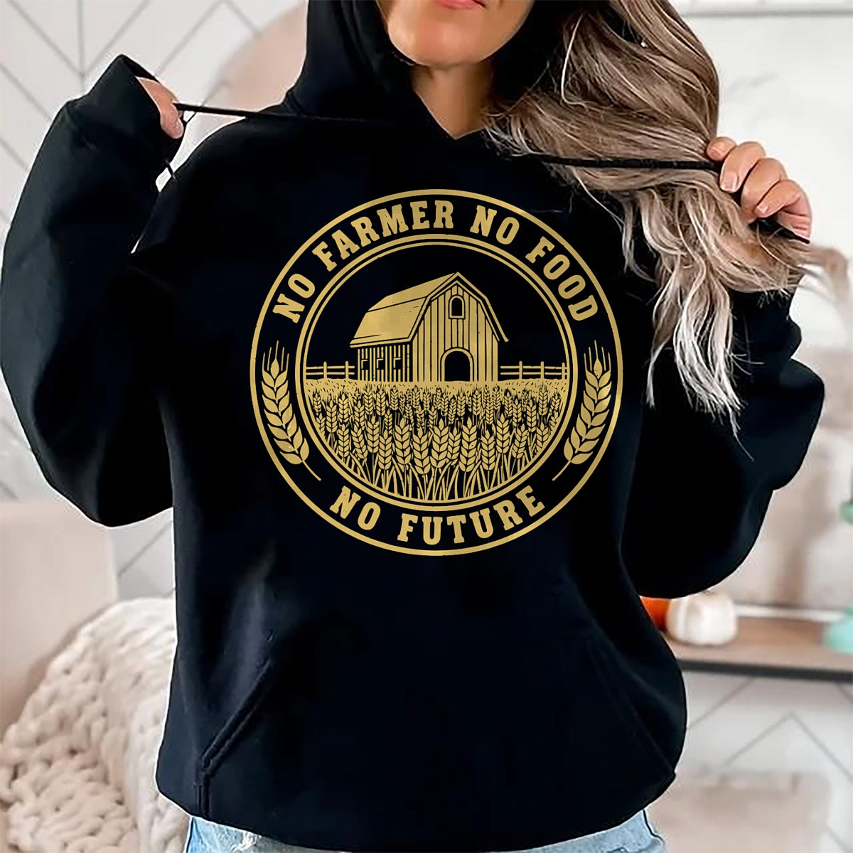 Best Farmer Life Shirt, Funny Farmer UnisexT-Shirt/Hoodie/Sweatshirt HLT00 - No Farmers No Food No Future Farmer Market Farming Vintage Long Sleeve T-Shirt
