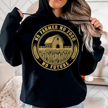 Best Farmer Life Shirt, Funny Farmer UnisexT-Shirt/Hoodie/Sweatshirt HLT00 - No Farmers No Food No Future Farmer Market Farming Vintage Long Sleeve T-Shirt