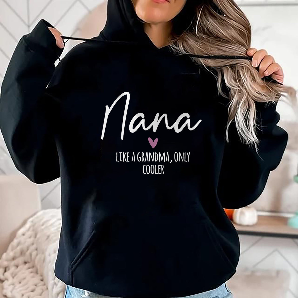 Best Grandma Shirt, Proud Grandma Unisex T-Shirt/Hoodie/Sweatshirt HLT00 - Nana Like A Grandma Only Cooler Heart Mother's Day Nana T-Shirt