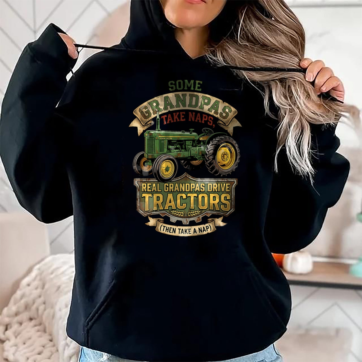 Best Farmer Life Shirt, Funny Farmer UnisexT-Shirt/Hoodie/Sweatshirt HLT00 - Farmer Some Grandpas Take Naps Cool Grandpas Drive Tractor T-Shirt (2)