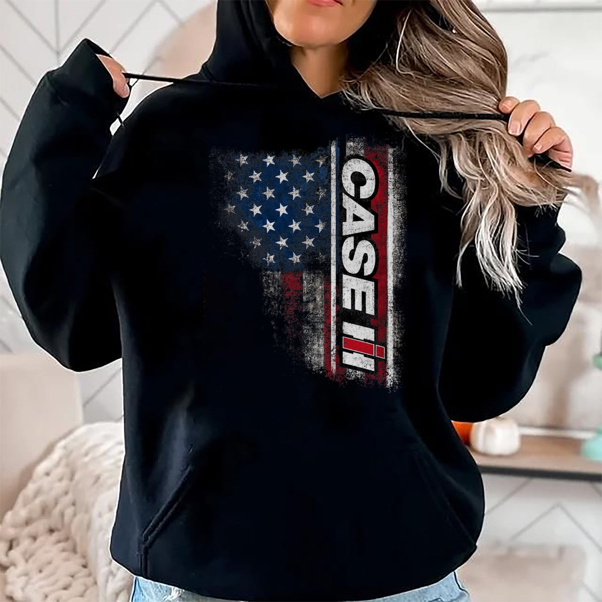 Best Farmer Life Shirt, Funny Farmer UnisexT-Shirt/Hoodie/Sweatshirt HLT00 - CASE IH - American Flag T-Shirt