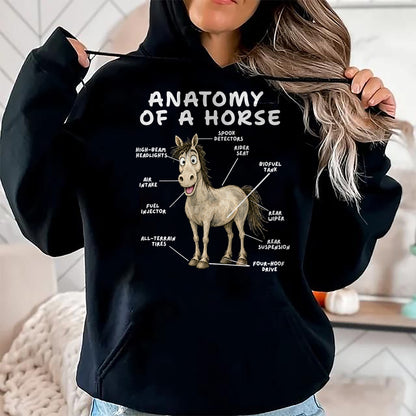 Best Horse Lover Shirt , Funny Horse UnisexT-Shirt/Hoodie/Sweatshirt HLT00 - Funny Horse Anatomy Equestrian Stable Life Humor T-Shirt