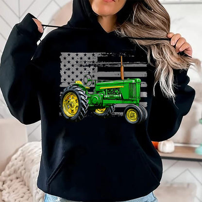 Best Farmer Life Shirt, Funny Farmer UnisexT-Shirt/Hoodie/Sweatshirt HLT00 - Patriotic Farm Tractor America US Flag American Farmer T-Shirt