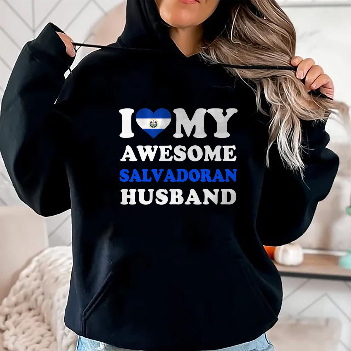 Best Wife Shirt, Wife and Husband Unisex T-Shirt/Hoodie/Sweatshirt HLT00 - I love My Awesome Salvadoran Husband Funny T-Shirt