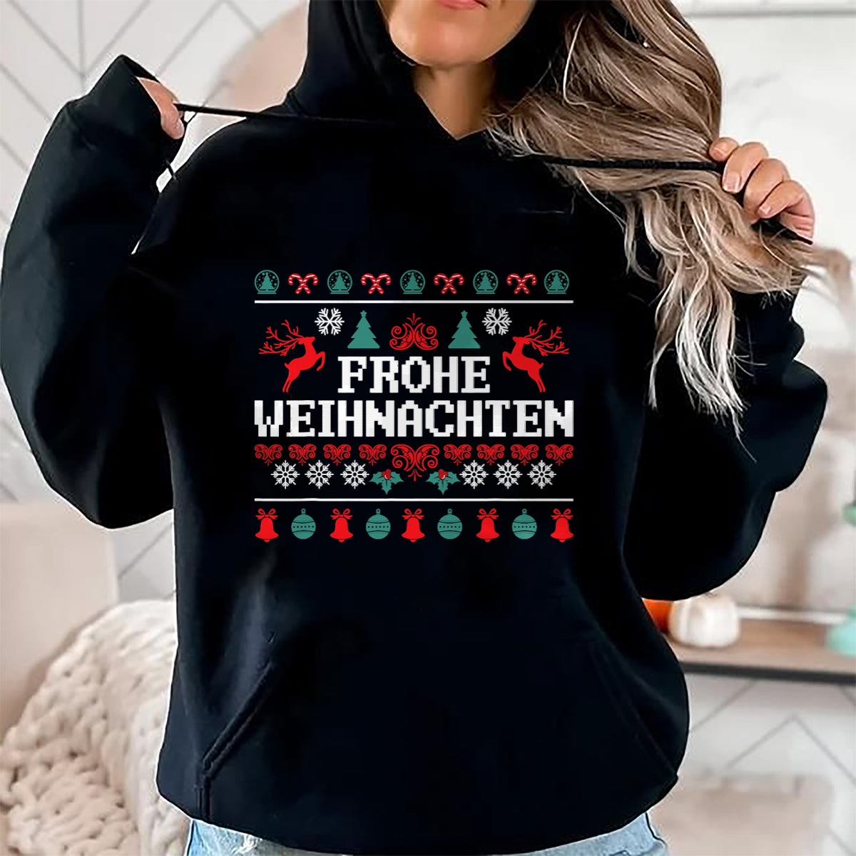 Frohe Weihnachten German Merry Christmas Holidays Germany T-Shirt - Christmas Unisex T-Shirt/Hoodie/Sweatshirt - HNDS00