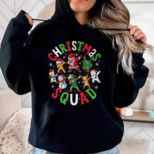 Christmas Squad Santa Dabbing Elf Family Matching Pajamas T-Shirt - Christmas Unisex T-Shirt/Hoodie/Sweatshirt - HNDS00 (SKU2606-92)