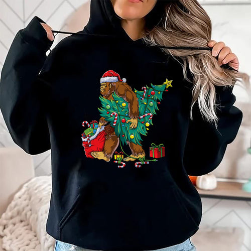 Most Wonderful Christmas Co Bigfoot Christmas Tree Lights Xmas Boys Men Sasquax T-Shirt - Christmas Unisex T-Shirt/Hoodie/Sweatshirt - HNDS00 (SKU2607-53)