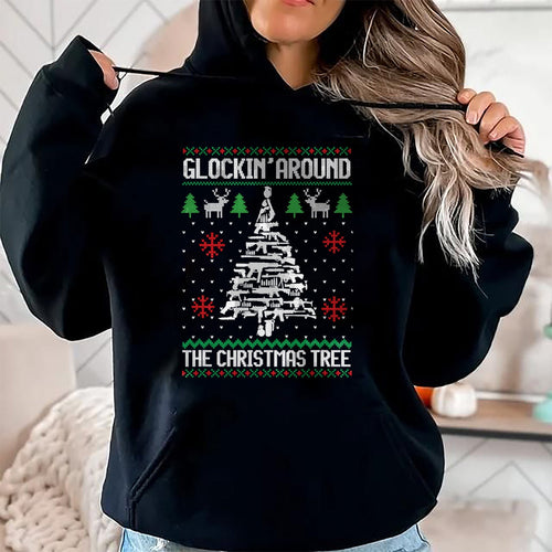 Funny Guns Ugly Christmas Sweaters for Gun Lovers Men Women T-Shirt - Christmas Unisex T-Shirt/Hoodie/Sweatshirt - HNDS00